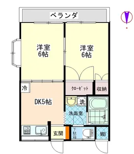 神山マンション【2階】の間取り