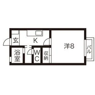 グリシーヌ【1階】の間取り