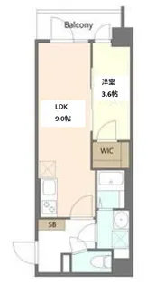Alivis緑橋【1階】の間取り