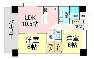 オータムパレス【9階】の間取り