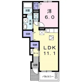 グレイス フォーリストIII【1階】の間取り