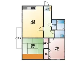 亀幸園ハイツ【1階】の間取り