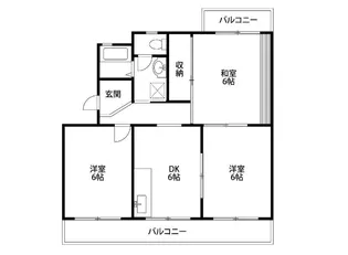 プライムハイツA・B【4階】の間取り