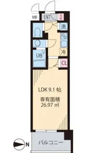 東京都墨田区東駒形3【マンション】の間取り