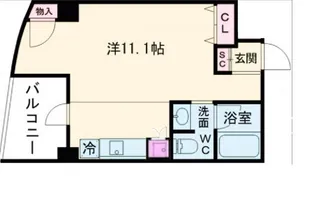 ジェルメ河善【5階】の間取り