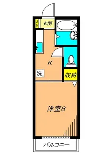 1Kの間取り画像