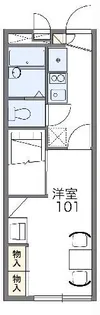 レオパレス秋豊【2階】の間取り