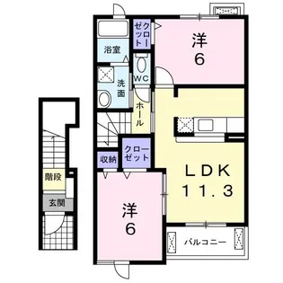グレイス ヒルII【2階】の間取り