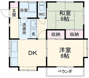 北の原ハイツ【2階】の間取り