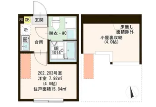 アリビオ竹ノ塚【2階】の間取り