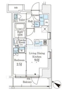 テラス駒込イースト【3階】の間取り
