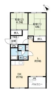 UR芦屋浜【15階】の間取り