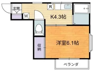 コスモ多摩【2階】の間取り