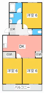 バルミー稲垣【1階】の間取り