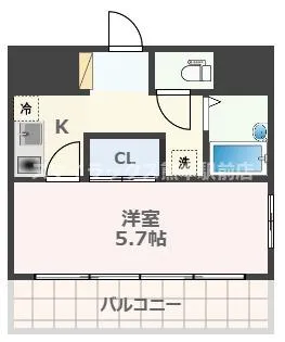 熊本県熊本市中央区大江1【マンション】の間取り