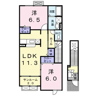 新潟県魚沼市堀之内【アパート】の間取り