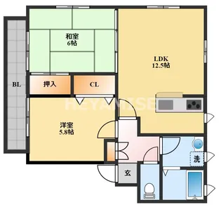 コートダジュール諫早【1階】の間取り