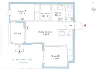 福岡県福岡市西区姪の浜3【マンション】の間取り