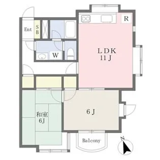 マンション富士【1階】の間取り