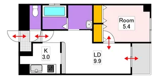 クレストシティ中井町【4階】の間取り