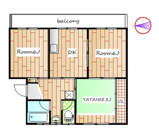 高富ハイツ【3階】の間取り