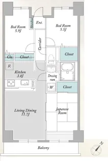 3LDKの間取り画像