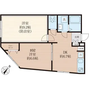 2DKの間取り画像