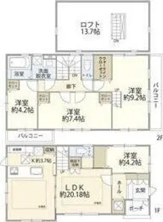 東京都大田区山王4【一戸建】の間取り