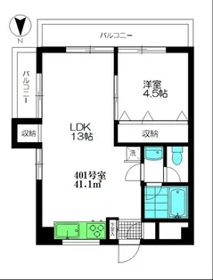 HealEarth5番館【4階】の間取り