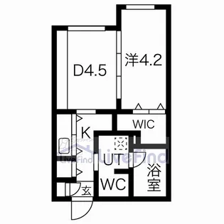 メニーズコート豊平川【2階】の間取り