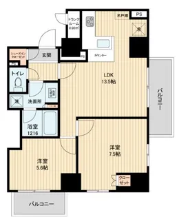 HF田端レジデンス【9階】の間取り