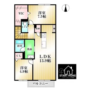 シャーメゾンレ・フレールVI【2階】の間取り