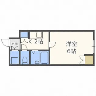 ベルシティ琴似【1階】の間取り