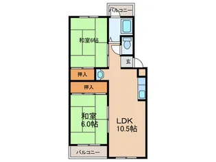 下新庄コーポA棟【5階】の間取り