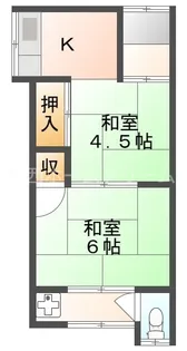 常称寺町文化【2階】の間取り