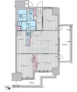 クロスレジデンス東十条【10階】の間取り