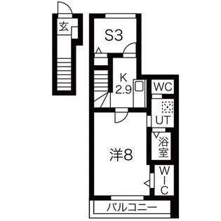 グリシーヌ【2階】の間取り
