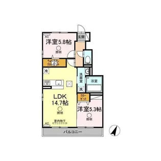 アリエス A【1階】の間取り