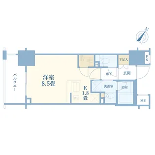 ルジェンテ大井町【8階】の間取り