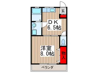 VILLA H0RAI B棟【2階】の間取り