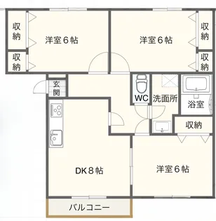群馬県伊勢崎市ひろせ町【マンション】の間取り