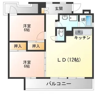 ミュール・エ・トワ/K1【2階】の間取り