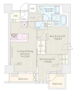 ケルスコート笹塚【7階】の間取り