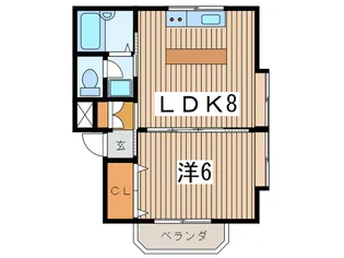 コスモパレ湘南【1階】の間取り
