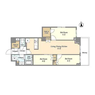 TSレジデンス東川口【5階】の間取り