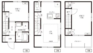 東京都文京区大塚5【一戸建】の間取り