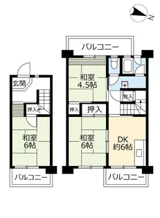 UR保見【9階】の間取り