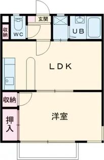 五百渕グリーンガーデン B棟【1階】の間取り