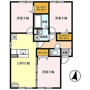 フラワータウン栄町B【2階】の間取り
