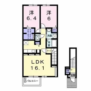 ディアレストC【2階】の間取り